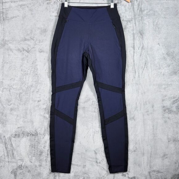 Athleta Pants - Athleta Womens Size 4 Highline Hybrid Summer Tight Pants Blue‎ Zipper Pocket